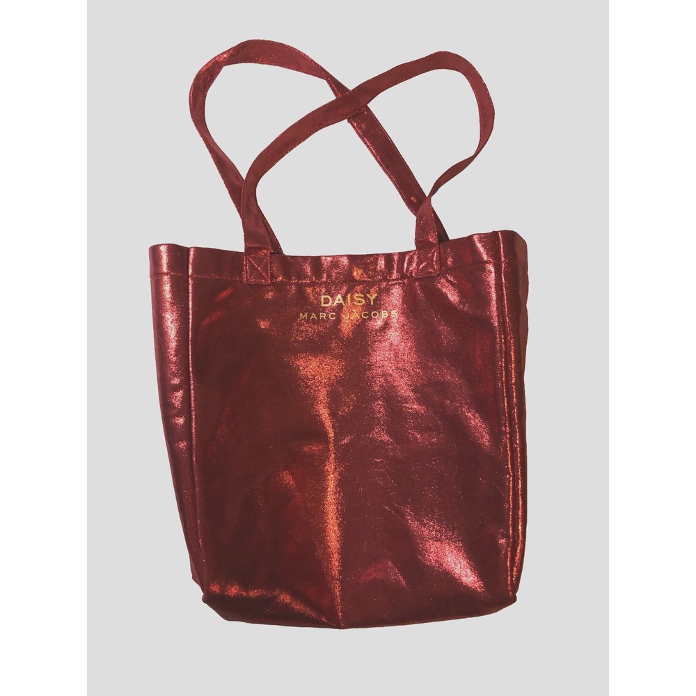 Marc Jacobs Daisy Tote Bag Red Sparkle Shoulder-bag 14"x16"x4"‎ Beautiful